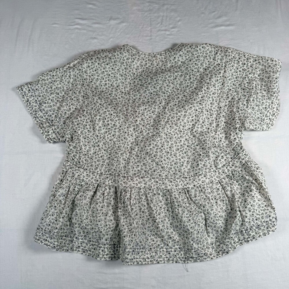 WISHLIST Ditsy Floral Babydoll Peplum 100% Cotton Top – Size Small - Picture 7 of 7